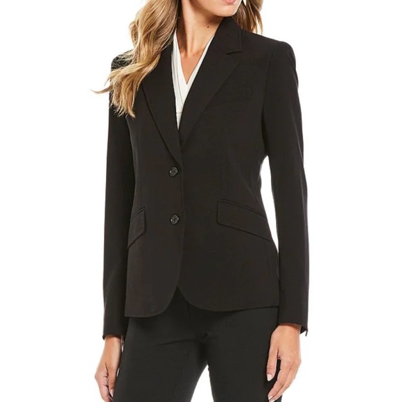 Anne Klein | Bi-Stretch Two-Button Front Jacket - Picture 2 of 8